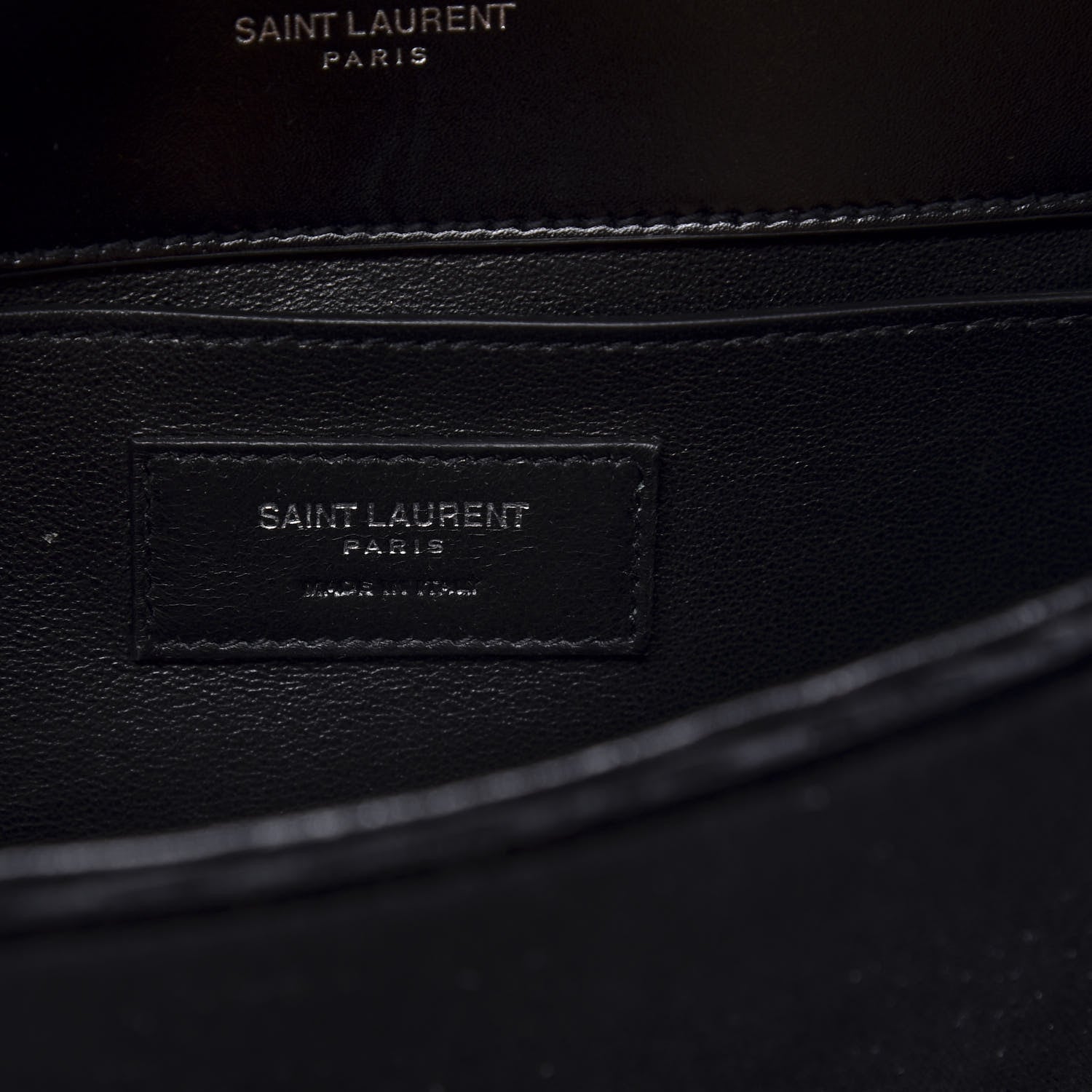 Saint Laurent Velvet Chain Wallet Black 8 of 9