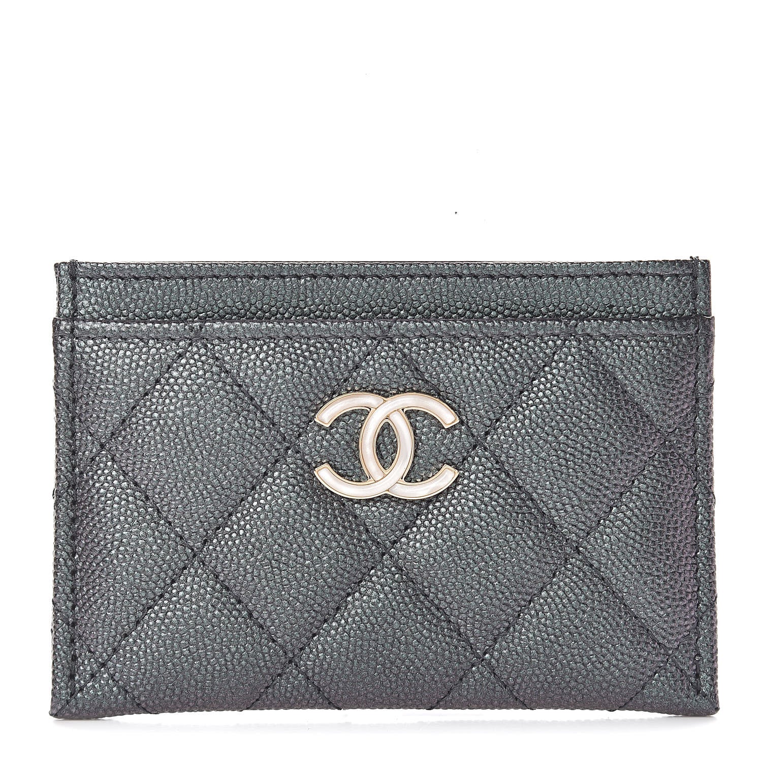 Chanel Iridescent Caviar Quilted Card Holder Black 1 of 9