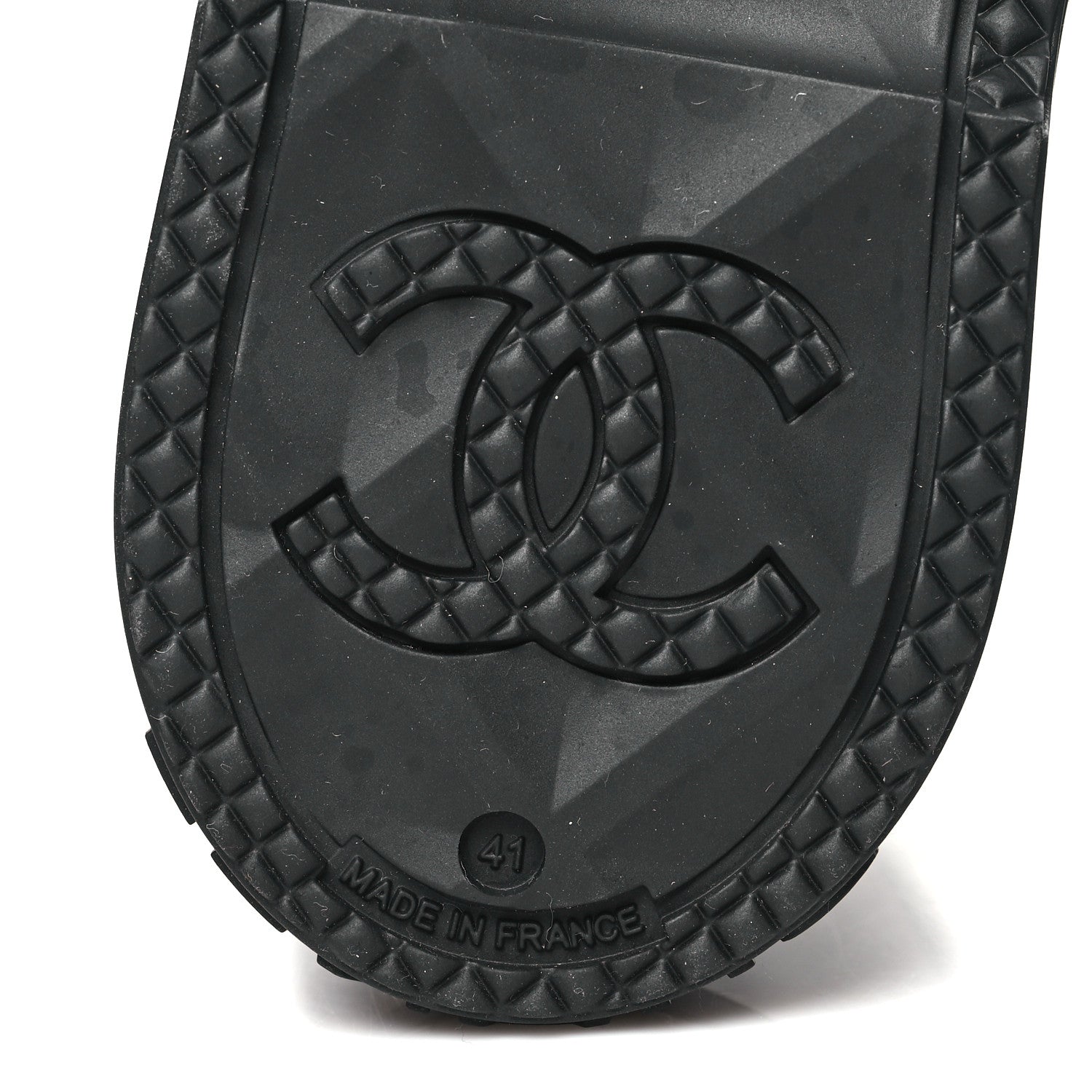 Chanel Caoutchouk CC High Boots 41 Khaki Black 6 of 8