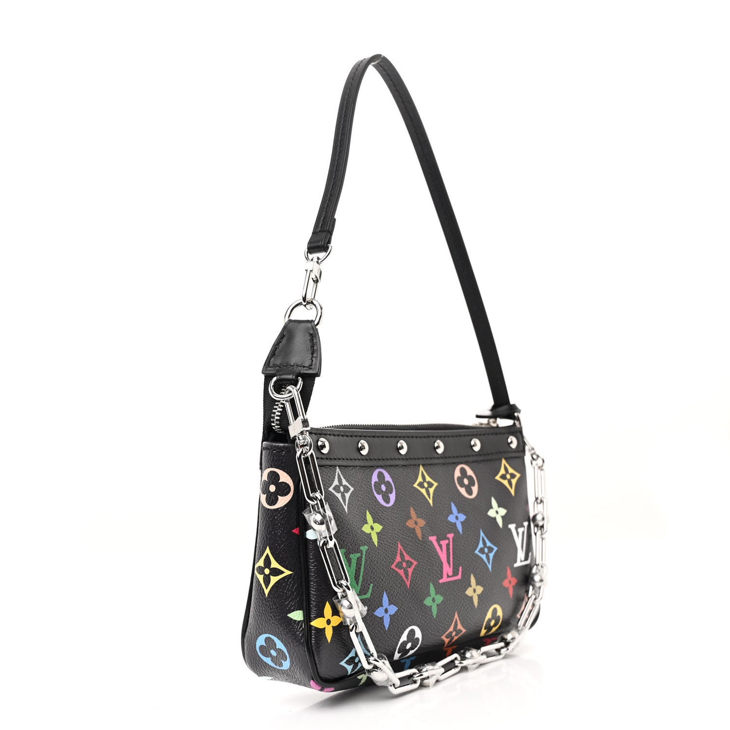 LV X TM Monogram Multicolor Pochette Accessories Black