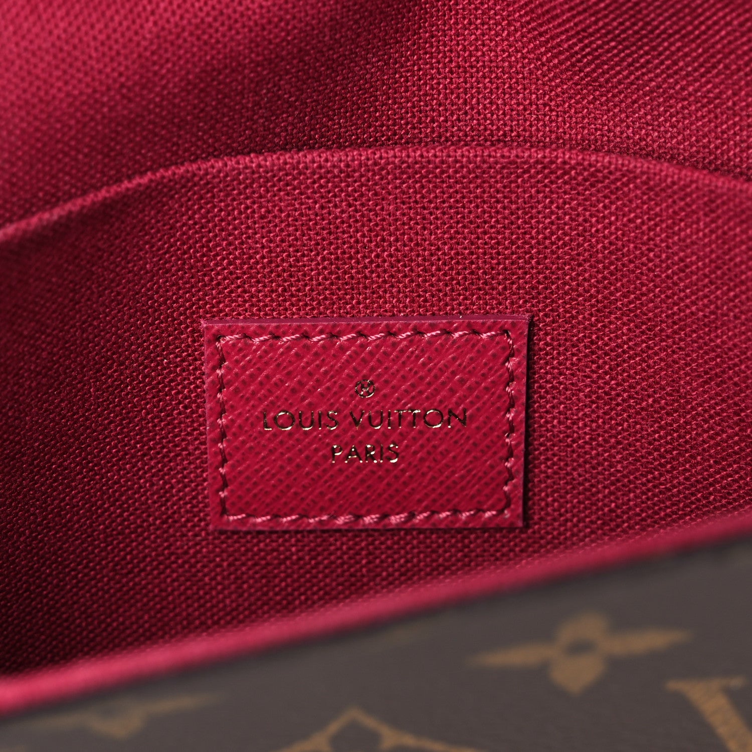 Louis Vuitton Monogram Pochette Felicie Chain Wallet Fuchsia 7 of 12