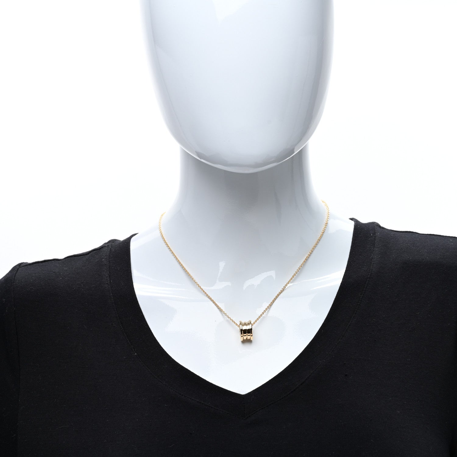 Bulgari 18K Yellow Gold B.Zero1 Pendant Necklace 3 of 4