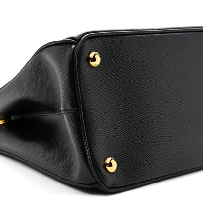 Prada Saffiano Small Galleria Double Zip Tote Black 9 of 12