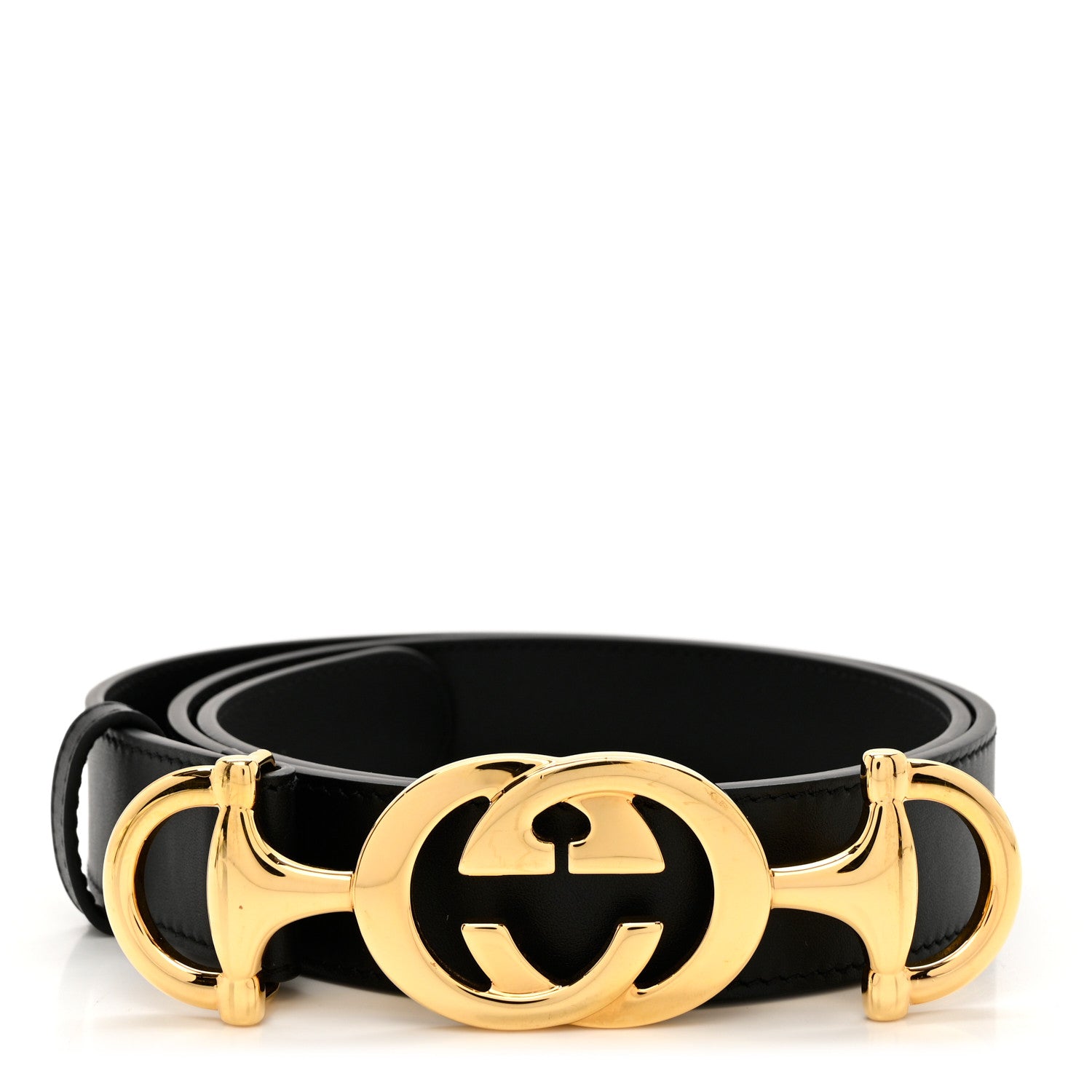 Gucci Calfskin Zumi 30mm Belt 85 34 Black 1 of 5
