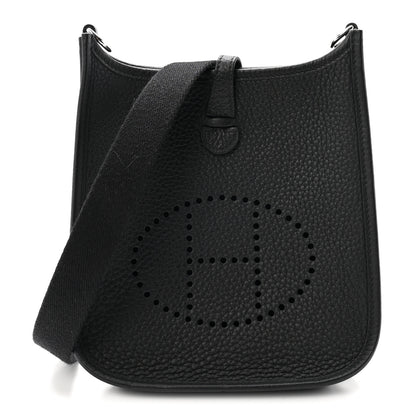 Hermes Taurillon Clemence Evelyne TPM Black 1 of 10