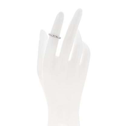 Tiffany Platinum .27ctw Diamond 3mm Half Circle Wedding Band Ring 46 3.75 2 of 5