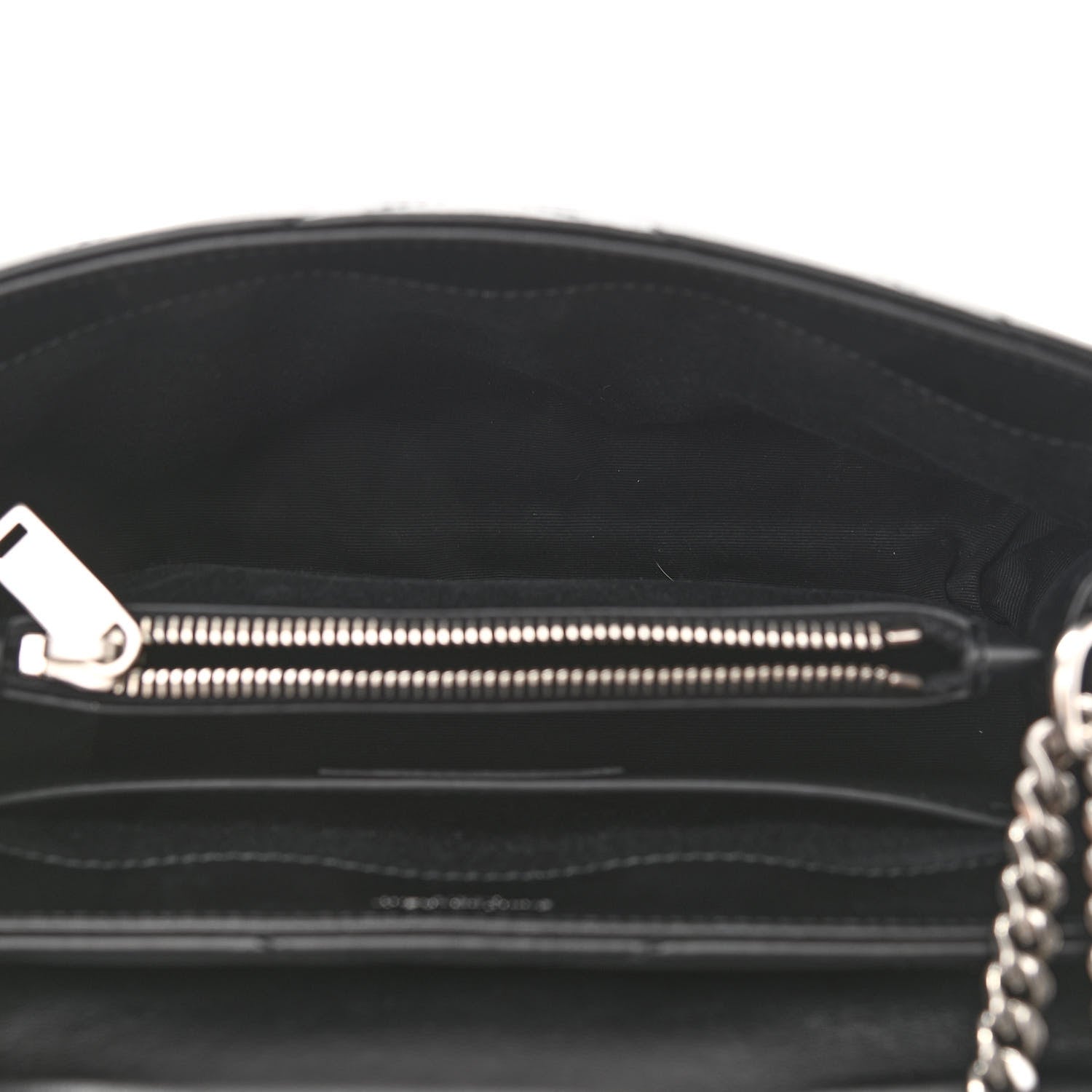 Saint Laurent Calfskin Y Quilted Monogram Small Loulou Chain Satchel Black 4 of 8