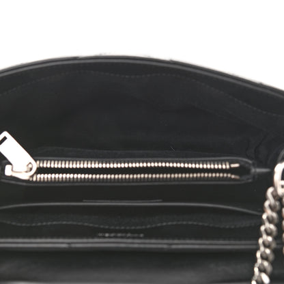Saint Laurent Calfskin Y Quilted Monogram Small Loulou Chain Satchel Black 4 of 8