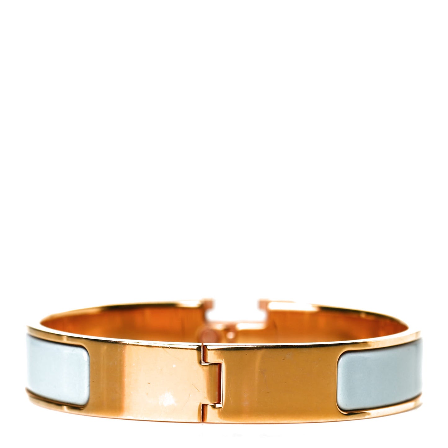 Enamel Narrow Clic Clac H Bracelet PM Vert Argile