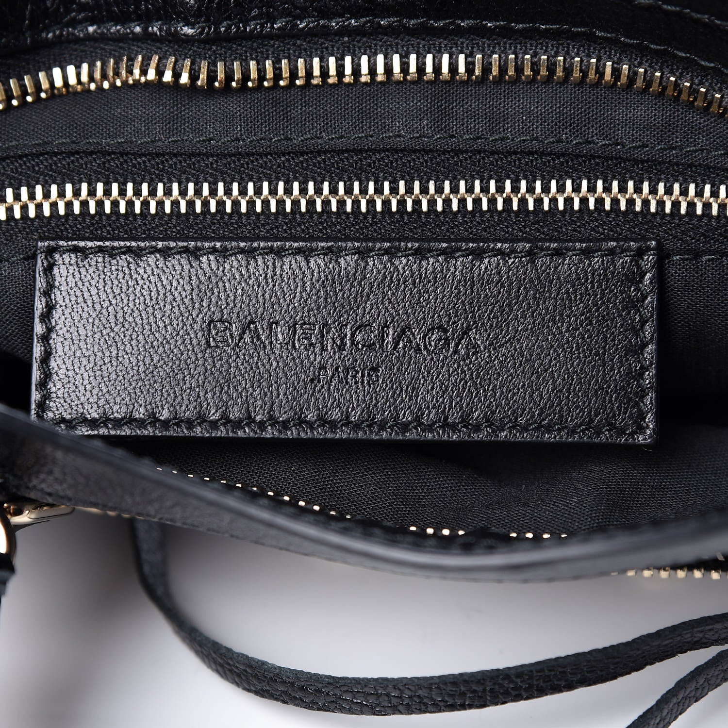Balenciaga Chevre Gold Metallic Edge Hardware Mini City Black 6 of 9