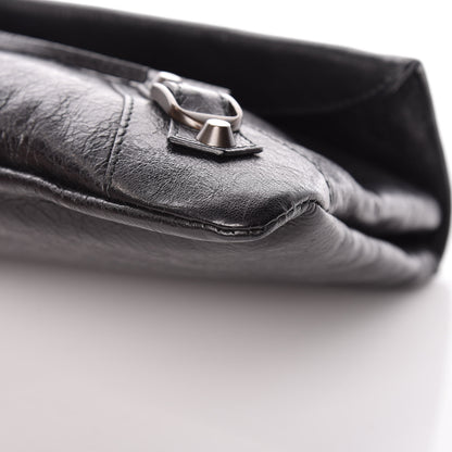 Balenciaga Agneau Classic Hardware Envelope Clutch Black 6 of 10