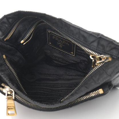 Prada Tessuto Nylon Saffiano Flat Messenger Bag Black 4 of 13
