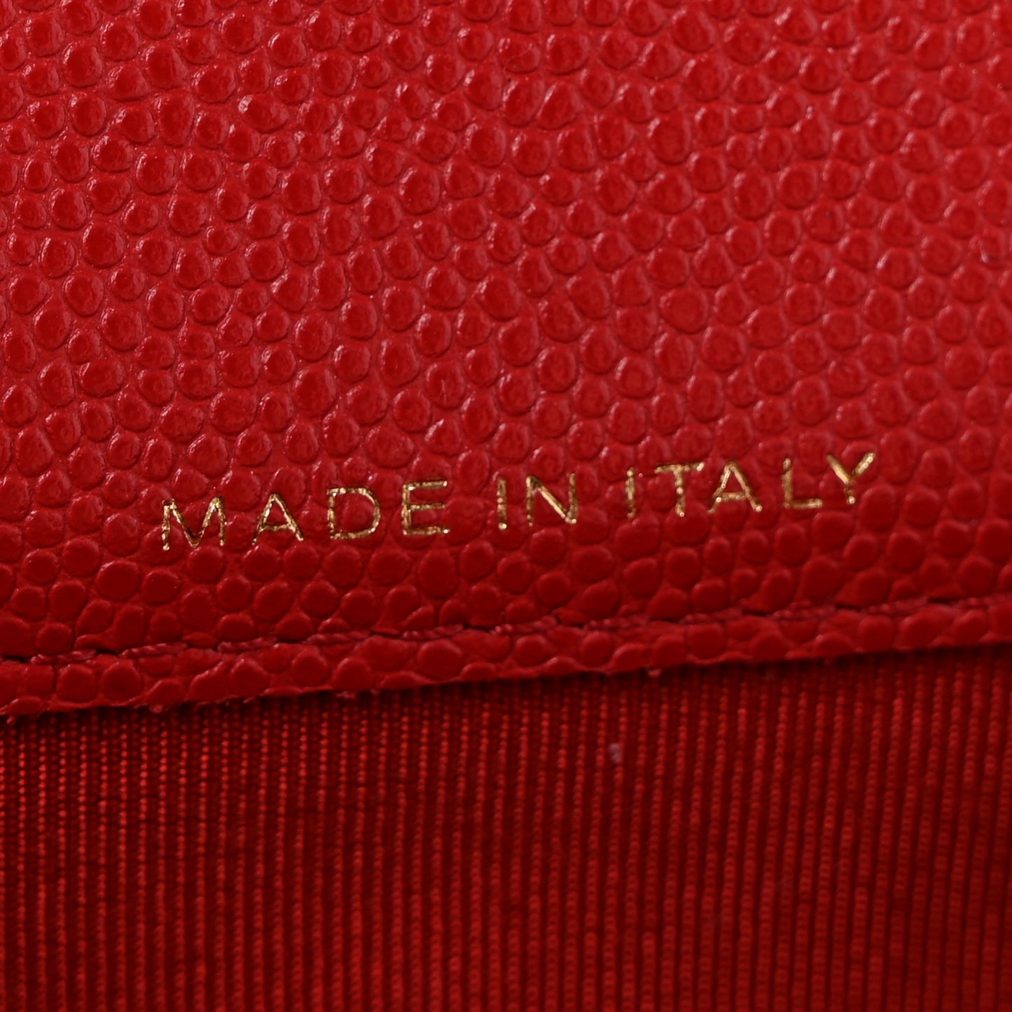 Caviar Quilted Flap Card Holder Wallet Red
