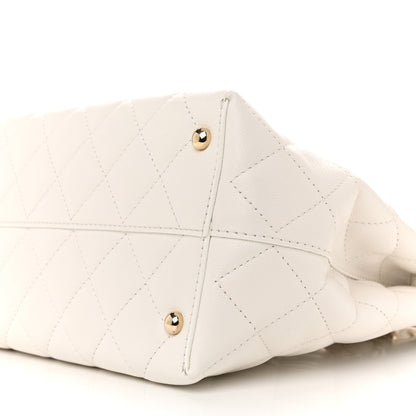 Chanel Caviar Quilted Small Shopping Tote White 10 of 13