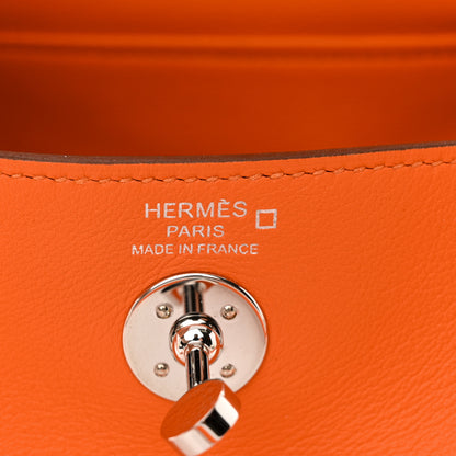 Hermes Matte Alligator Swift Mini Touch Lindy 20 Orange 6 of 10