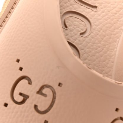 Gucci Rubber GG Monogram Perforated Elea Platform 55mm Lug Sole Sandals 41 Vintage Camel 10 of 11