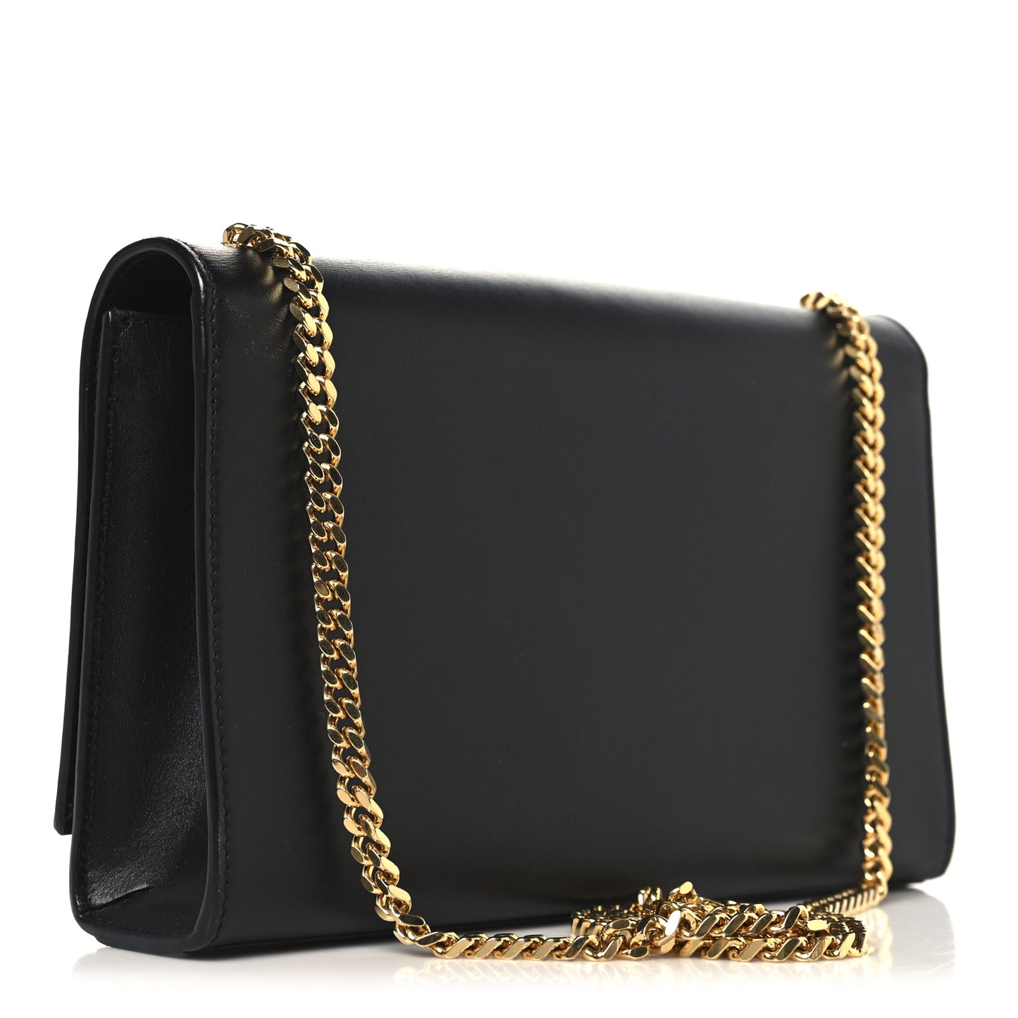 Smooth Calfskin Medium Classic Monogram Kate Tassel Satchel Black