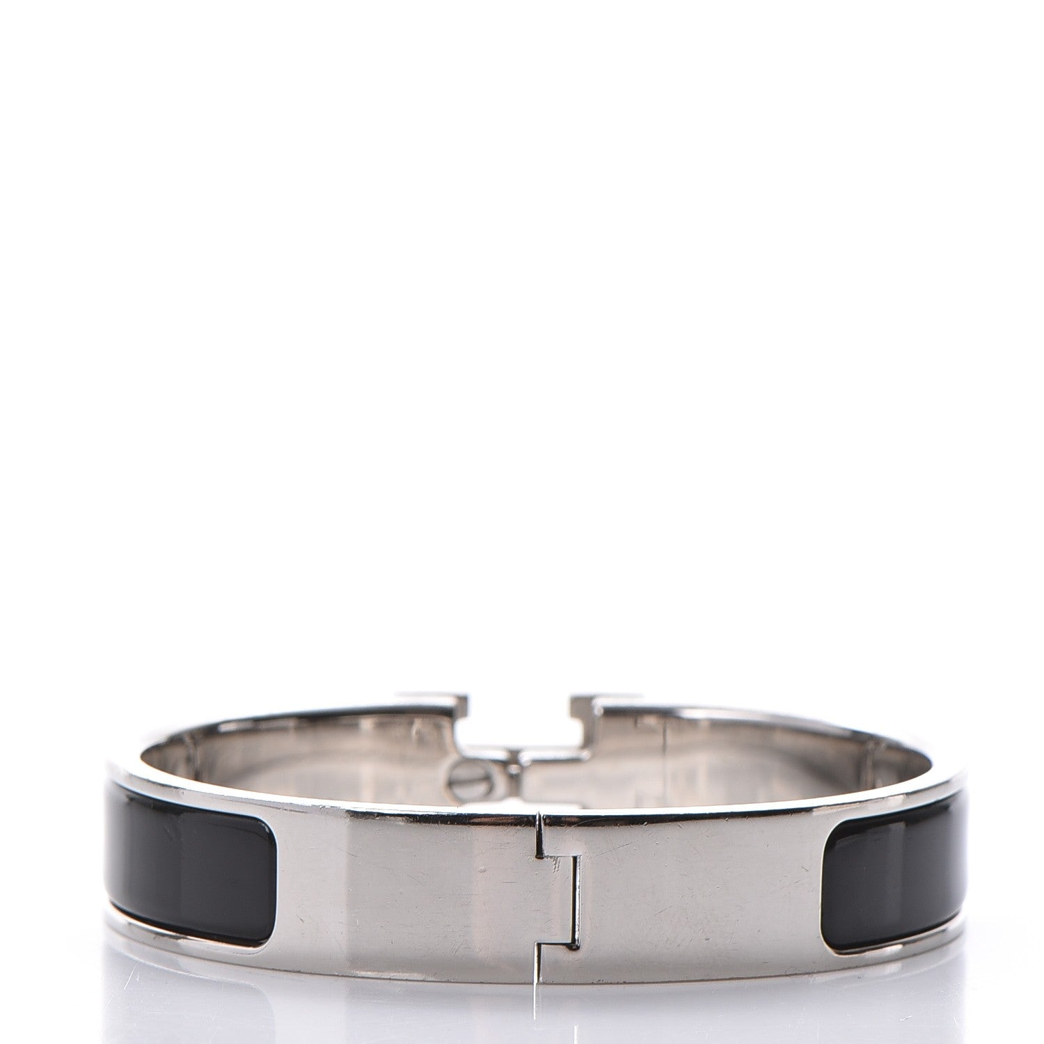 Hermes Enamel Narrow Clic Clac H Bracelet PM Black 3 of 4