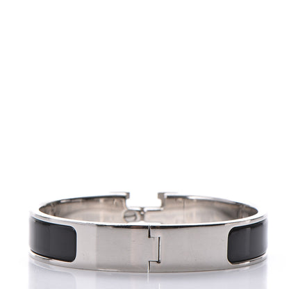 Hermes Enamel Narrow Clic Clac H Bracelet PM Black 3 of 4