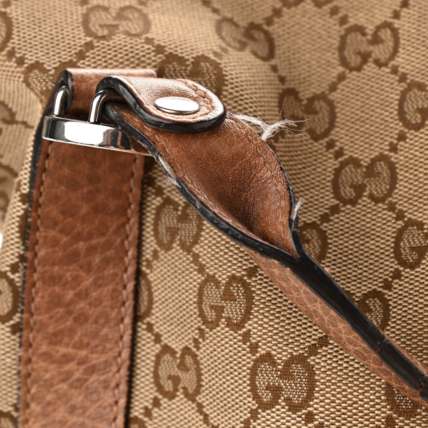 Monogram Old Libeccio Medium Miss GG Top Handle Bag Beige Ebony Light Brown