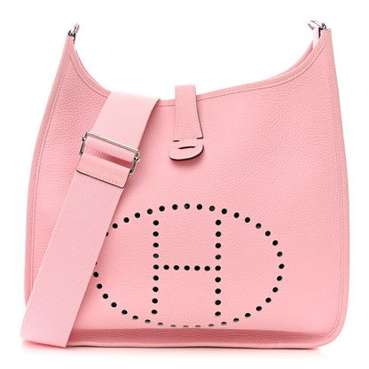 Hermes Taurillon Clemence Evelyne III GM Rose Sakura 1 of 11