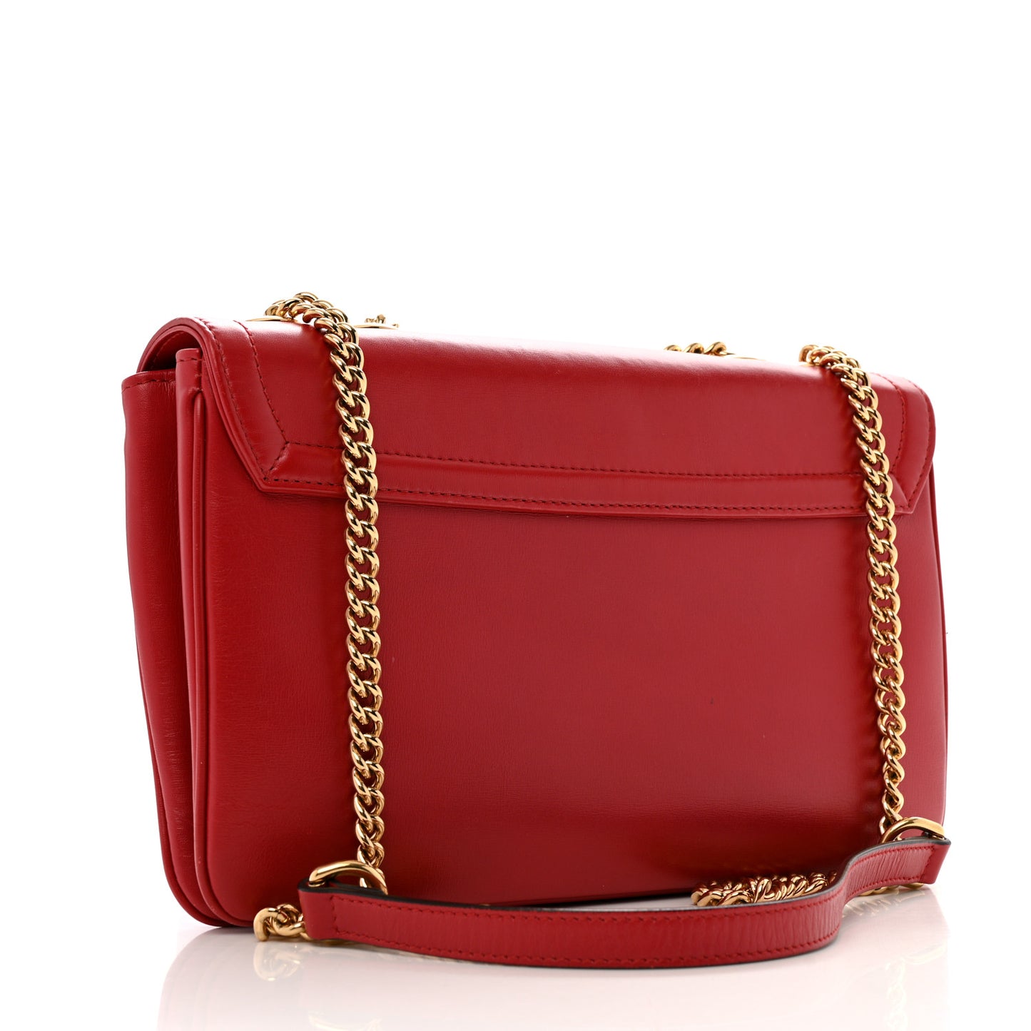 Vitello Palmellato Lux Crystal Medium Rajah Shoulder Bag Hibiscus Red Multicolor