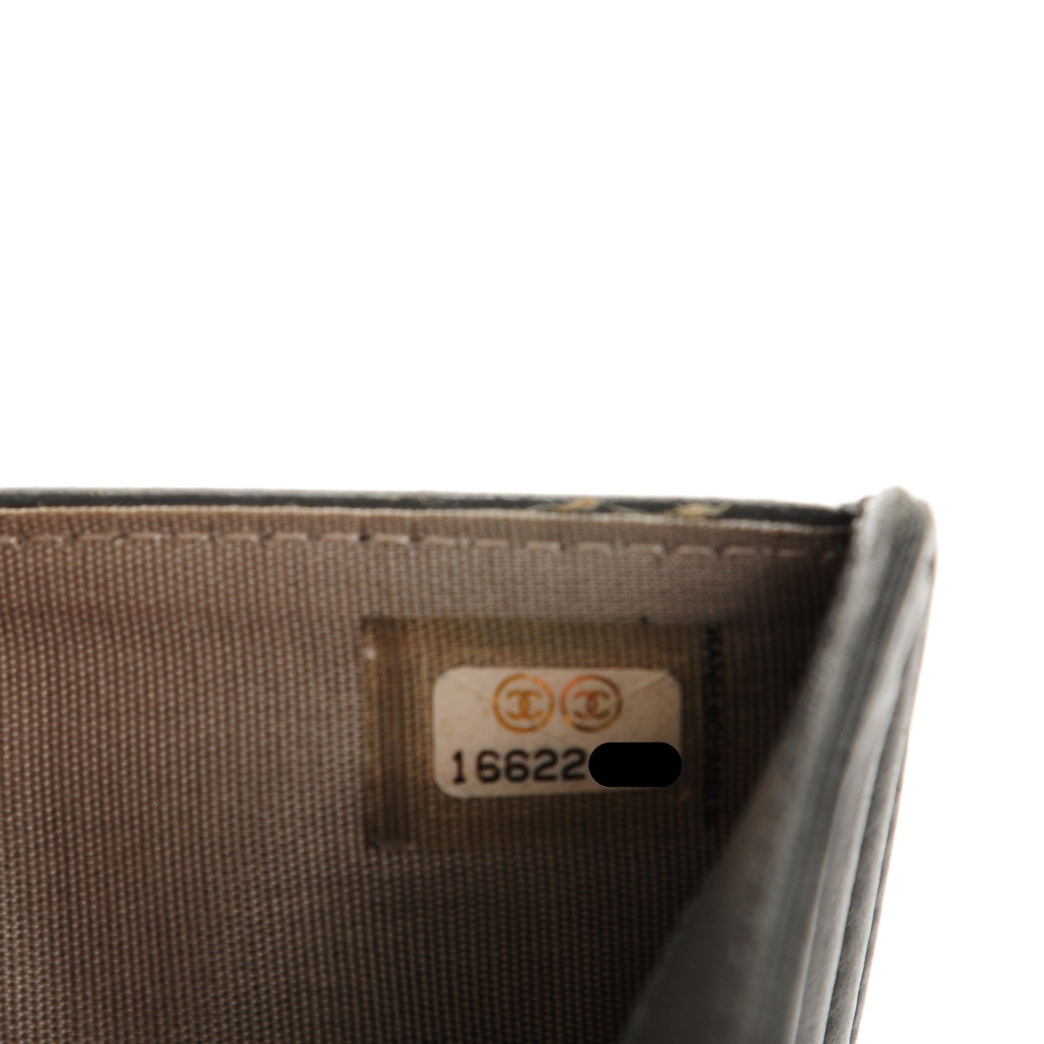 Chanel Lambskin Quilted Boy Large Zip Pocket Wallet Dark Grey 8 of 8