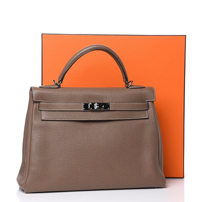 Hermes Togo Kelly Retourne 32 Etoupe 35 of 35
