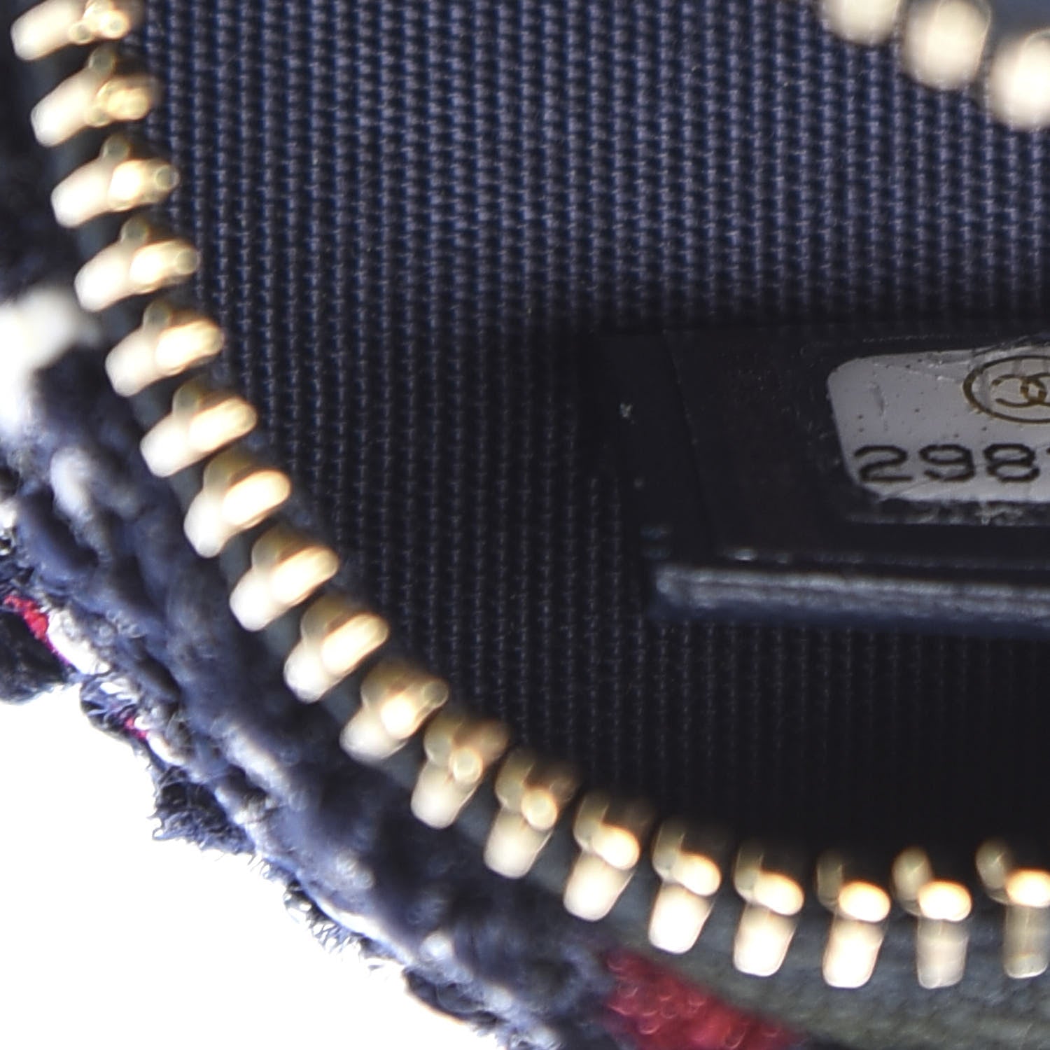 Chanel Tweed Quilted Round Filigree Clutch With Chain Navy Blue 7 of 10