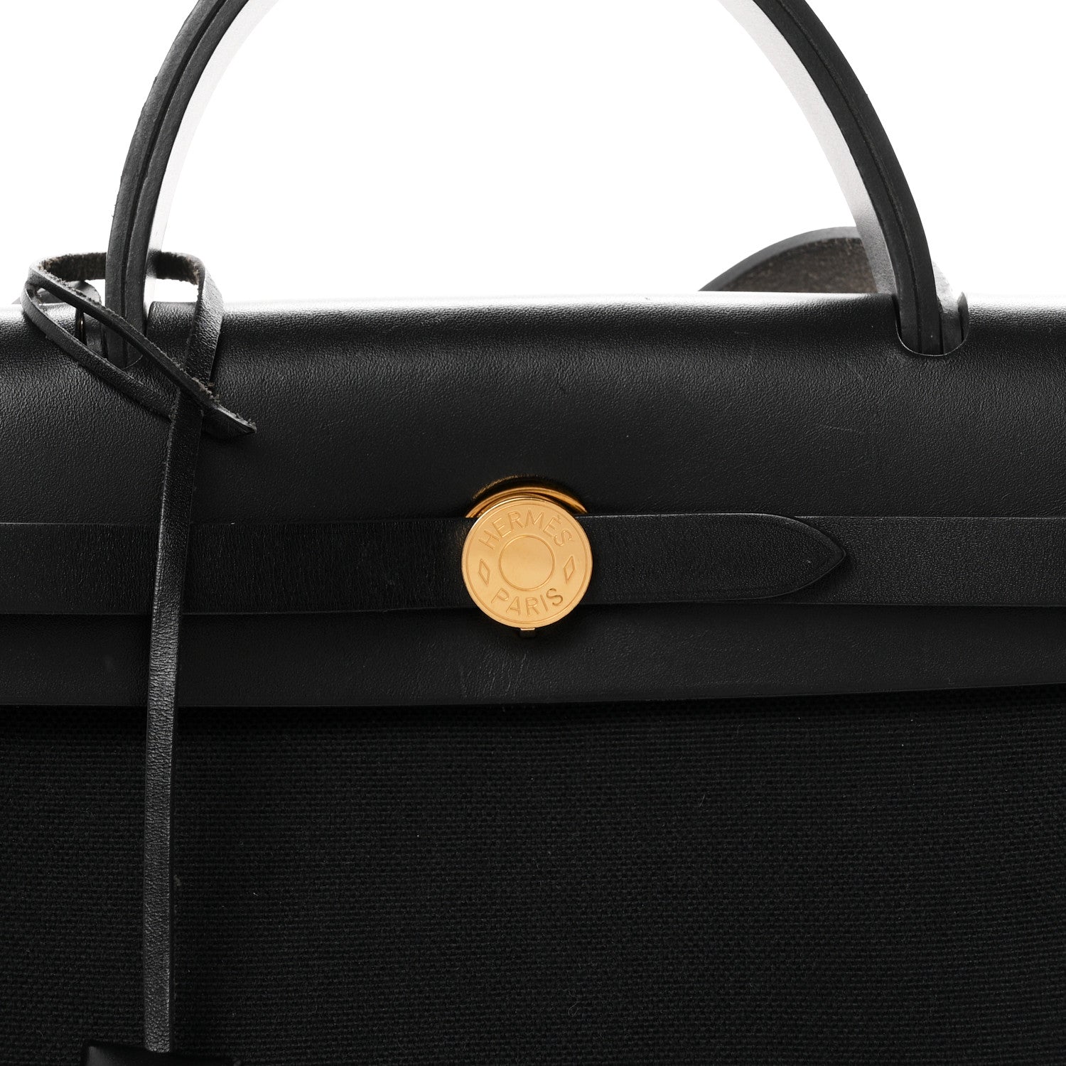 Hermes Military Toile Vache Hunter Herbag Zip Retourne 31 PM Black 9 of 11