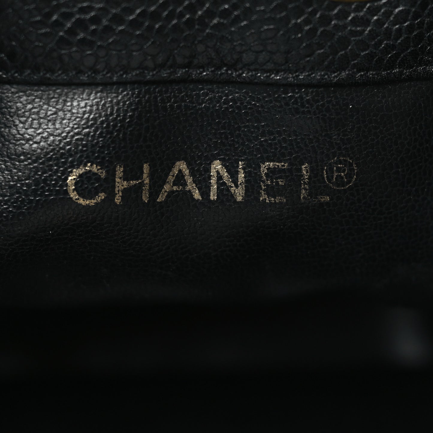 Caviar CC Chain Mini Drawstring Bag Black