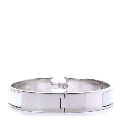 Hermes Enamel Narrow Clic Clac H Bracelet GM White 3 of 6