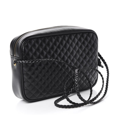 Gucci Calfskin Web Trapuntata Small GG Shoulder Bag Black 3 of 12