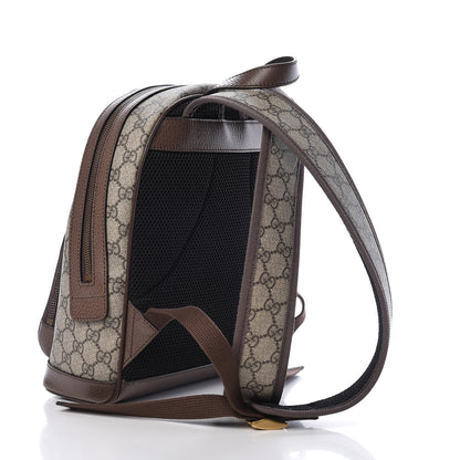 Gucci GG Supreme Monogram Calfskin Web Small Ophidia Day Backpack Beige Ebony New Acero 3 of 11