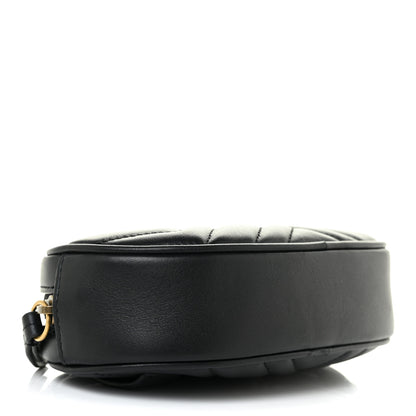 Gucci Calfskin Matelasse GG Marmont Belt Bag 85 34 Black 4 of 12