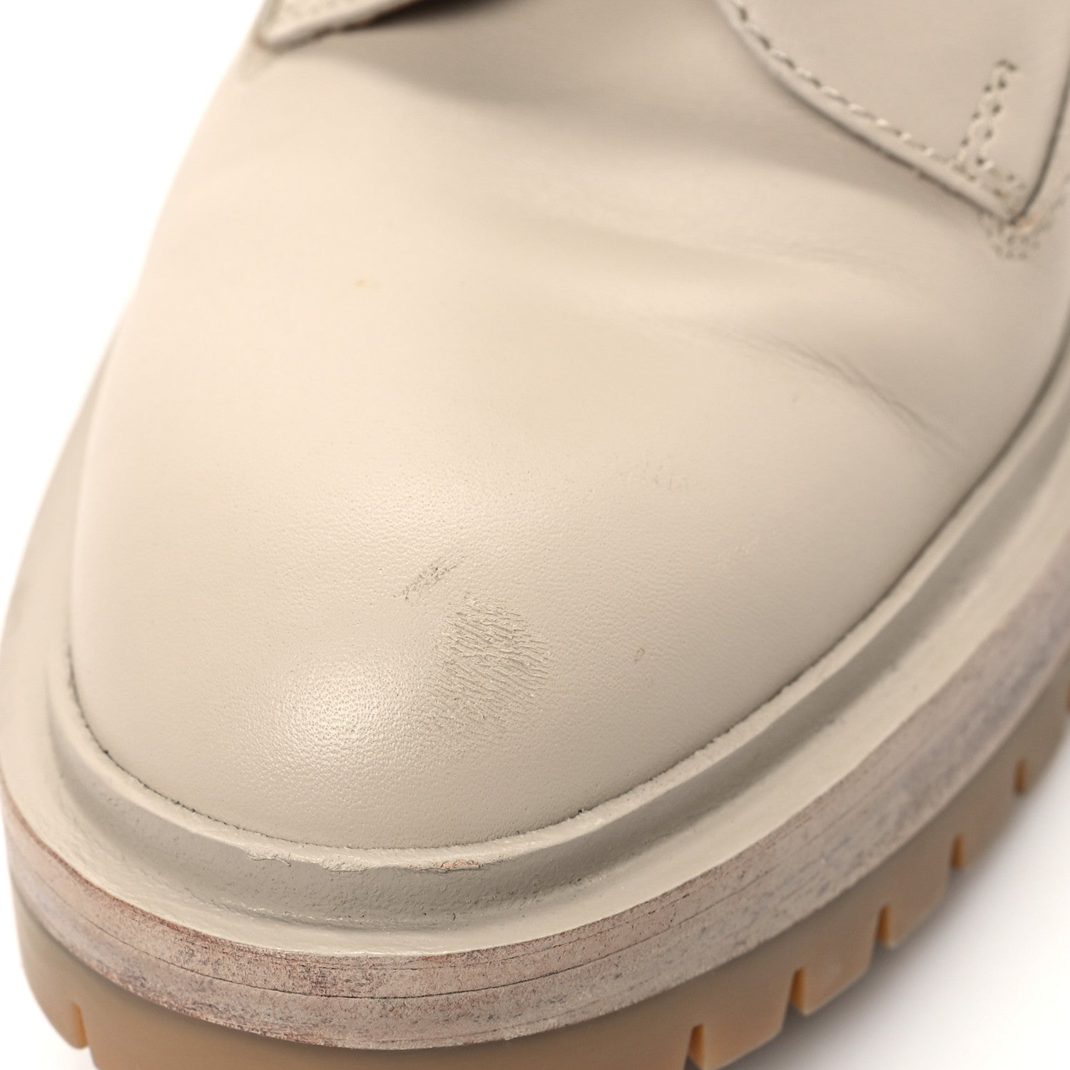 Hermes Calfskin Bridge Ankle Boots 37 Beige Grege 9 of 9