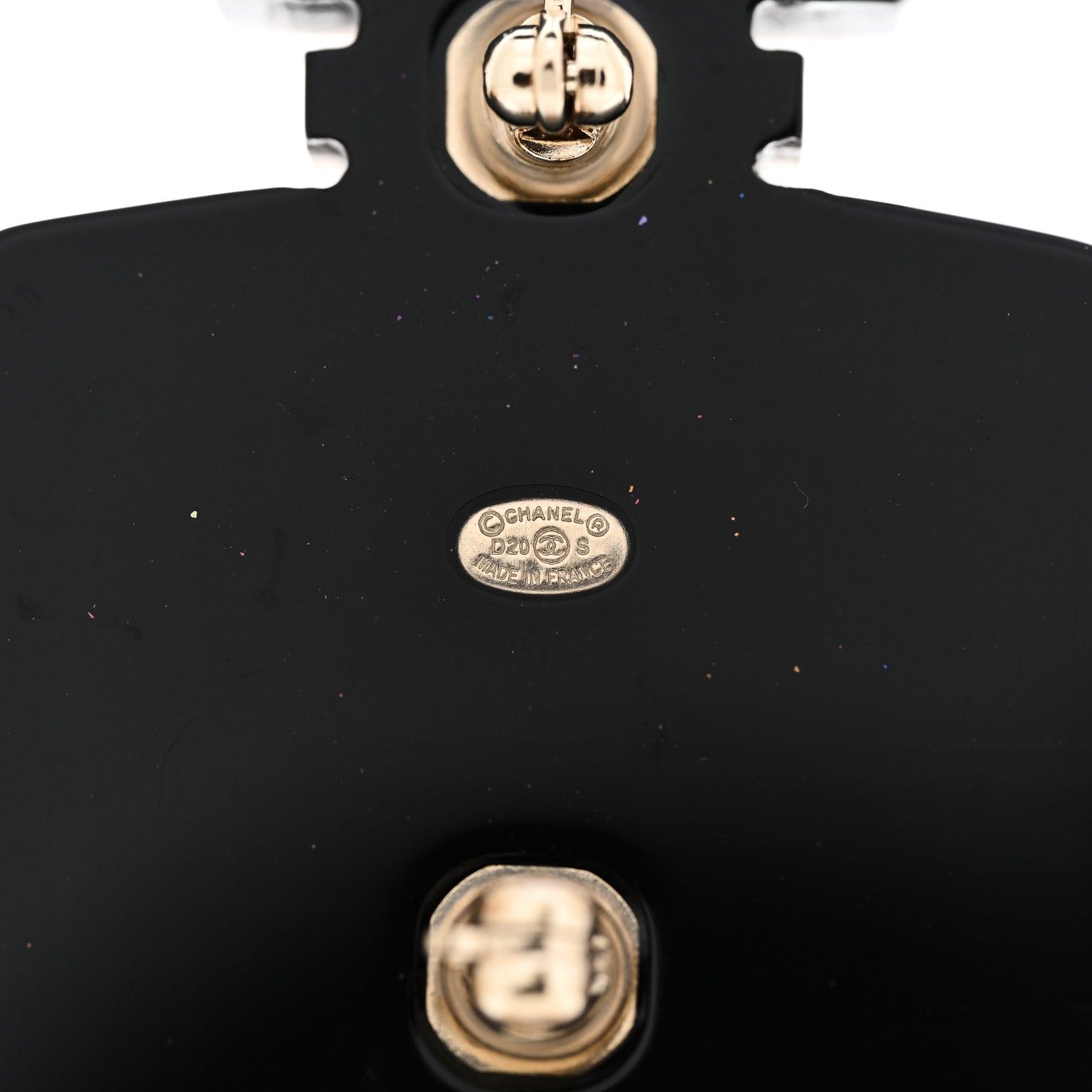 Chanel Pearl Resin CC No 5 Perfume Bottle Brooch Red Black 4 of 5