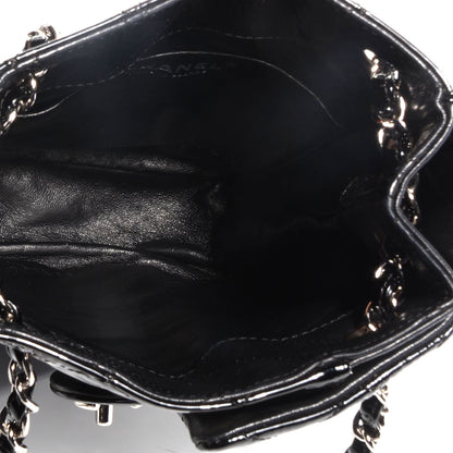 Chanel Patent Upside Down Flap Bag Black 5 of 8