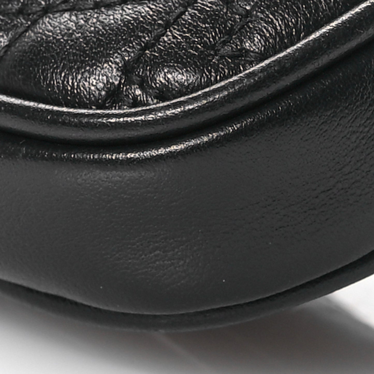 Calfskin Quilted Gancini Belt Bag Black