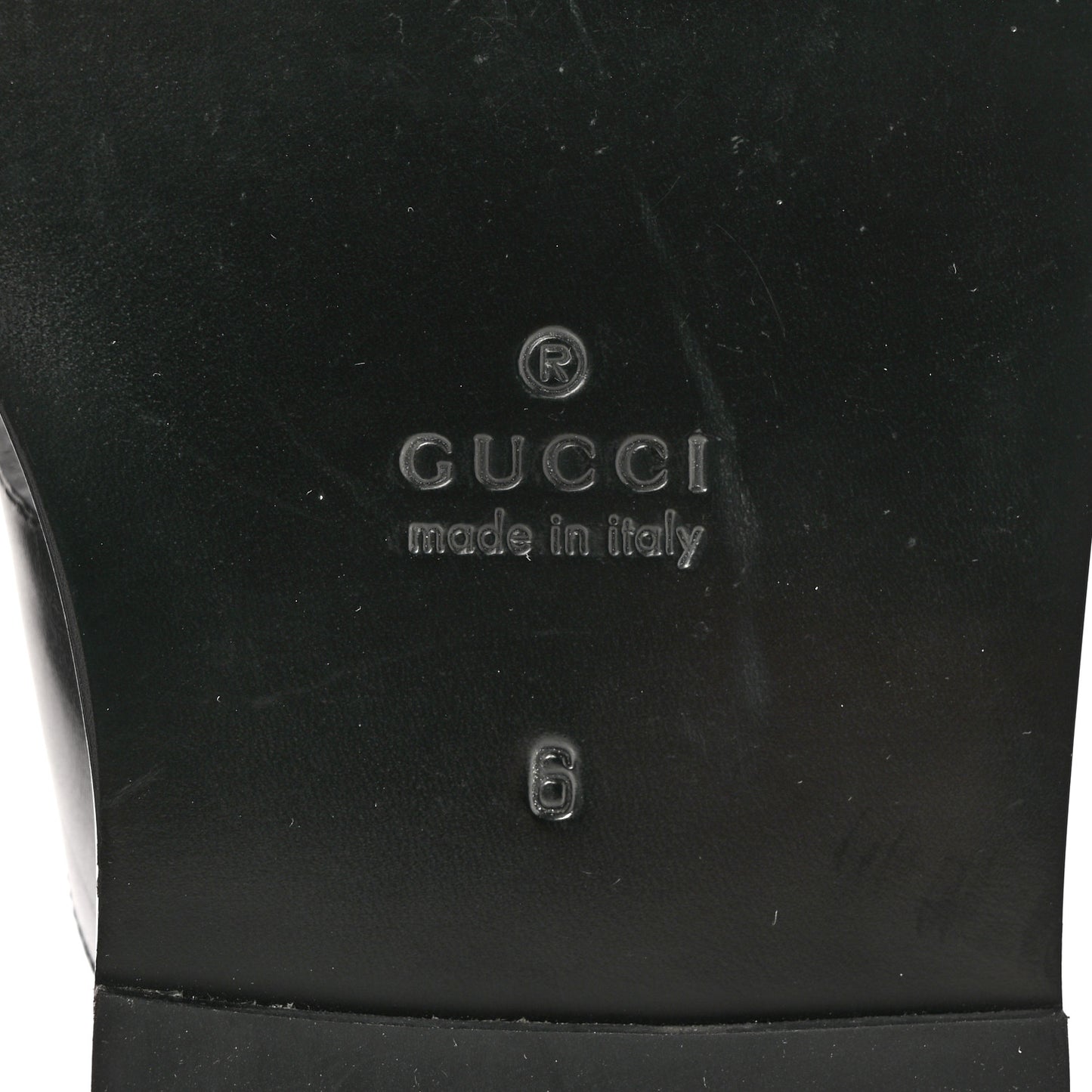 Rei Calfskin Cirano Lux Mens GG Marmont Thong Flat Sandals 6 Black