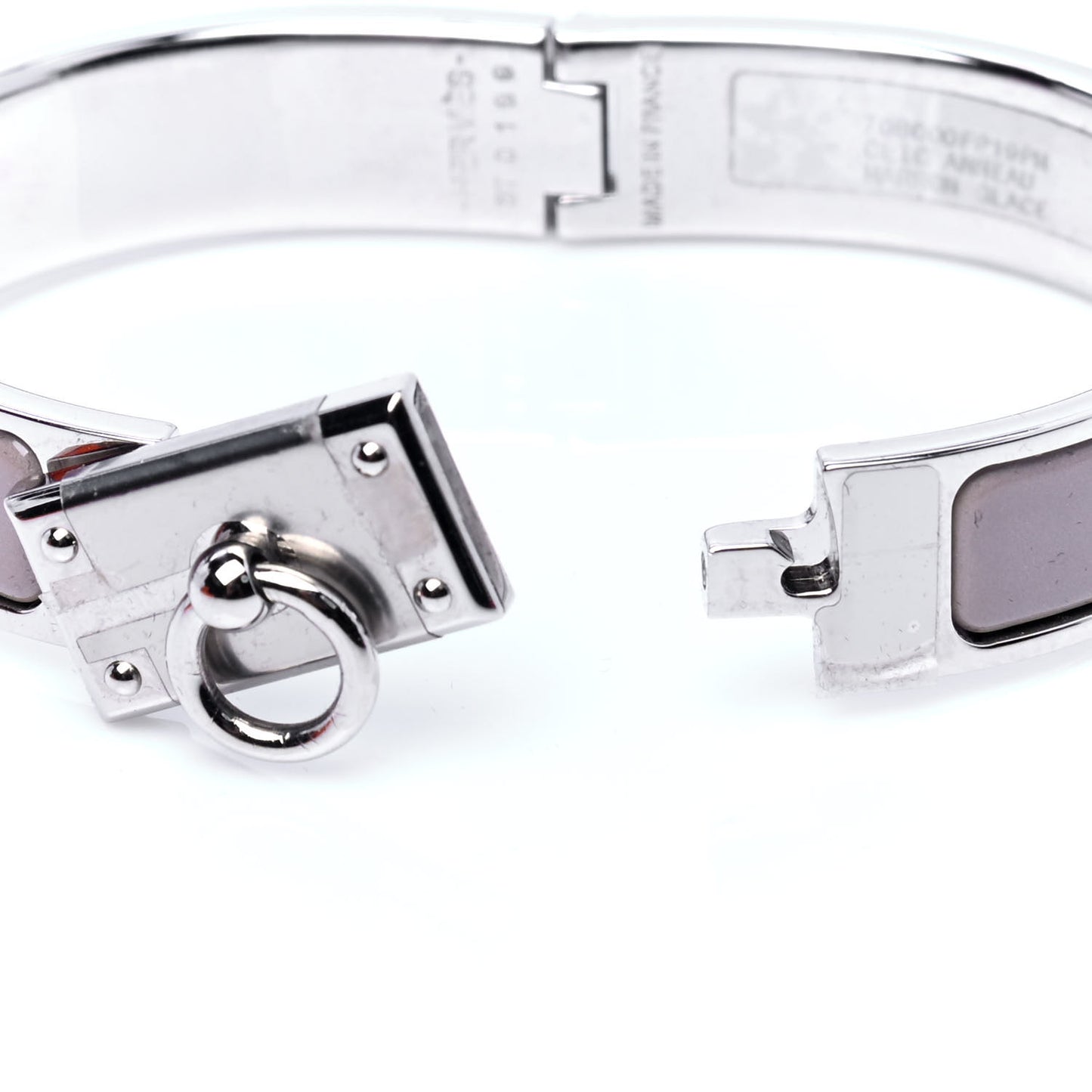 Enamel Clic Anneau Bracelet PM Marron Glace