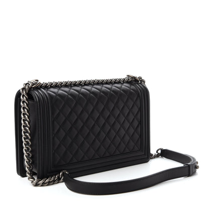 Chanel Calfskin Quilted New Medium Boy Flap Black 3 of 10