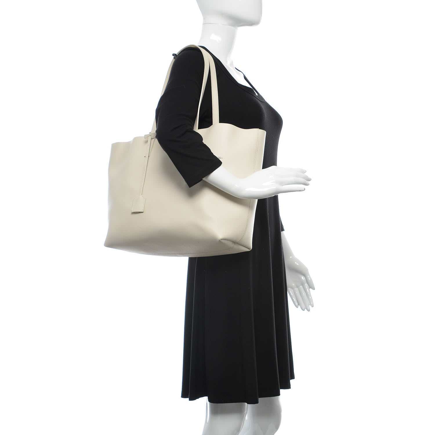 Saint Laurent Calfskin Large Shopping Tote Porcellana 2 of 14