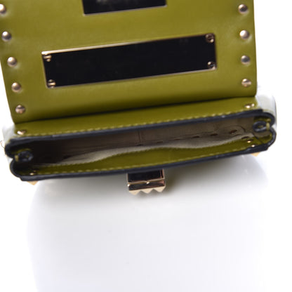 Valentino Garavani Vitello Small Rockstud Chain Strap Shoulder Bag Military Green 5 of 7