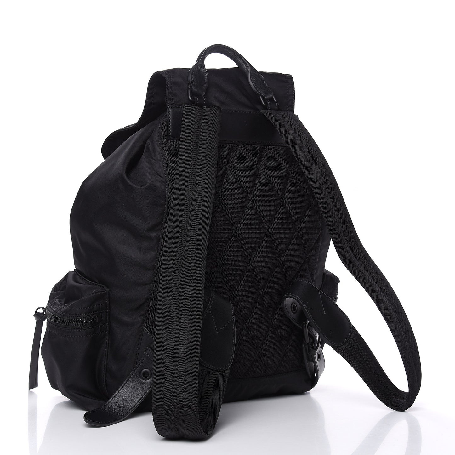 Technical Nylon Large Rucksack Backpack Black