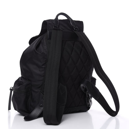 Burberry Technical Nylon Large Rucksack Backpack Black 3 of 9