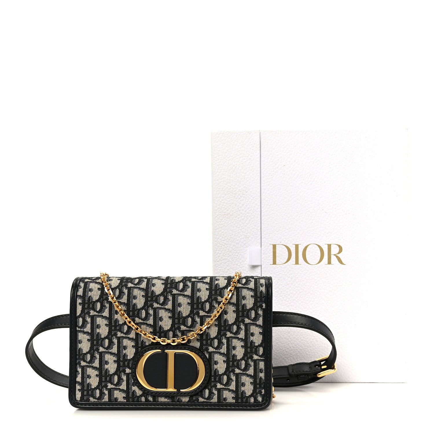 Christian Dior Oblique 30 Montaigne 2-In-1 Pouch Blue 11 of 11