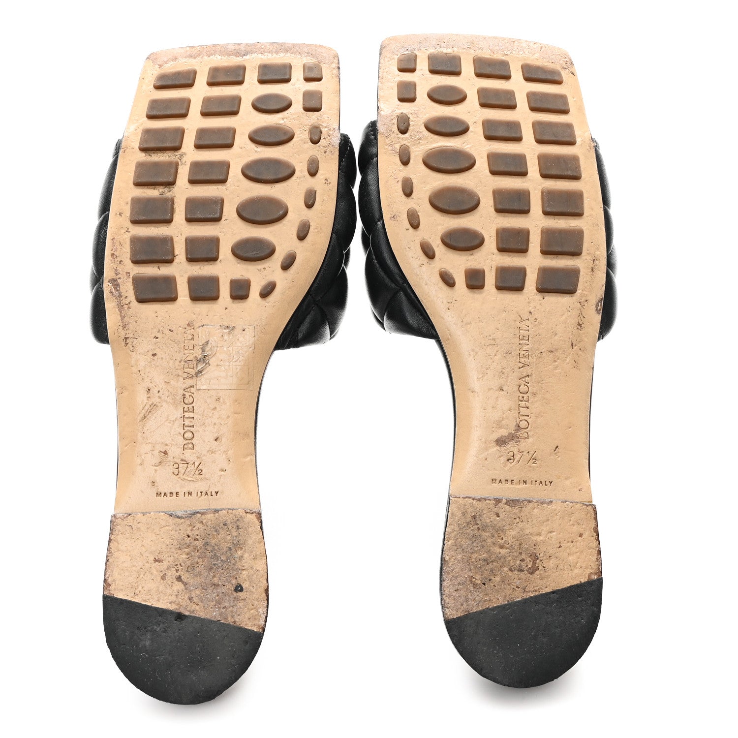 Bottega Veneta Nappa Matelasse Padded Flat Sandals 37.5 Black 6 of 9