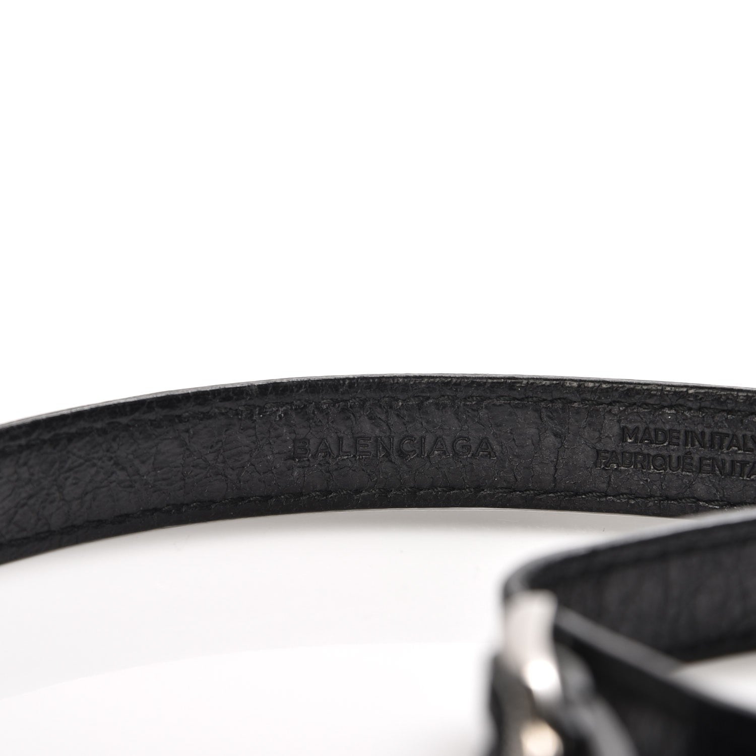 Balenciaga Agneau Giant Silver Hardware Triple Tour M Bracelet Black 5 of 6