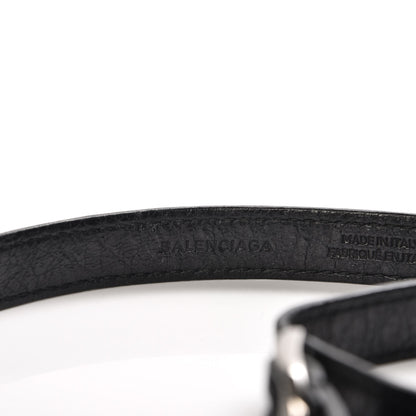 Balenciaga Agneau Giant Silver Hardware Triple Tour M Bracelet Black 5 of 6